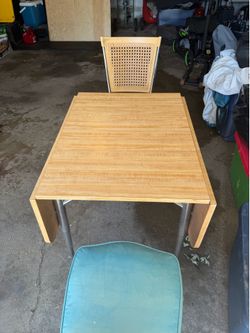 Table and Two padded chairs