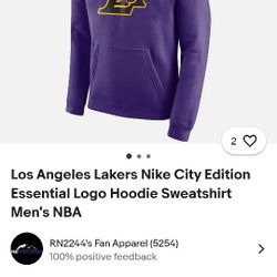 Lakers City Edition Hoodie 3xl $45 Obo