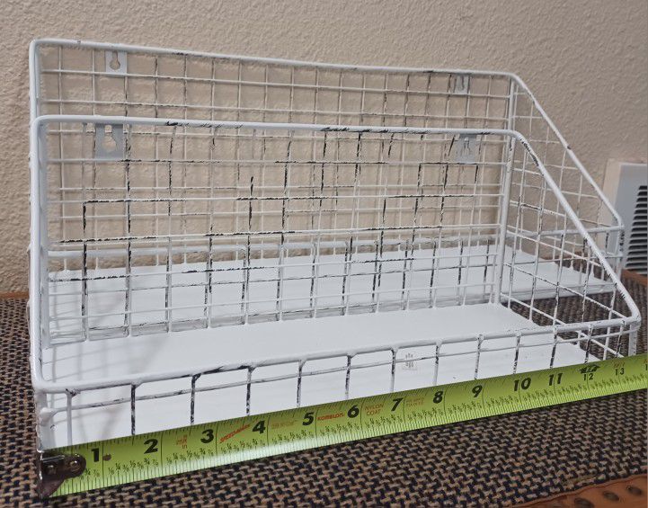 2 Wall Wire Baskets/shelves