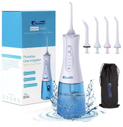 Brand new Cordless Water Flosser Teeth Cleaner, 320mL 4 Jet Tips Dental Oral Irrigator for Home and Travel,Portable IPX7 Waterproof Design, 3-Mode Wa