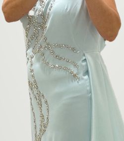 Light Blue Embellished Formal Gown