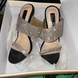 5.5 Black Rhinstone Heels