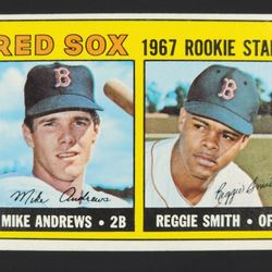 1967 Topps #314 Mike Andrews / Reggie Smith  Red Sox Rookies Baseball Card