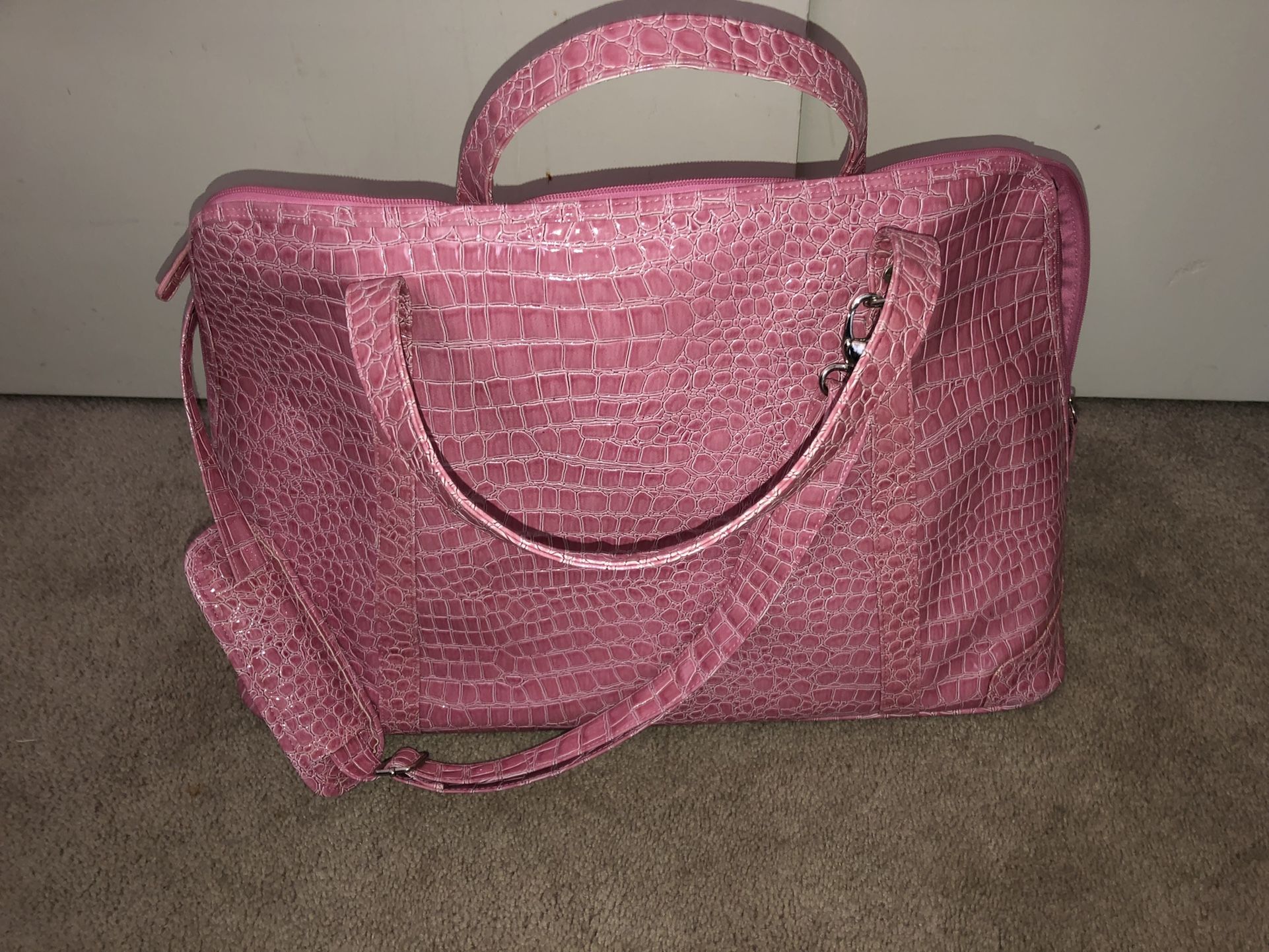 Joe’s Designs Pink Croc Weekend Bag
