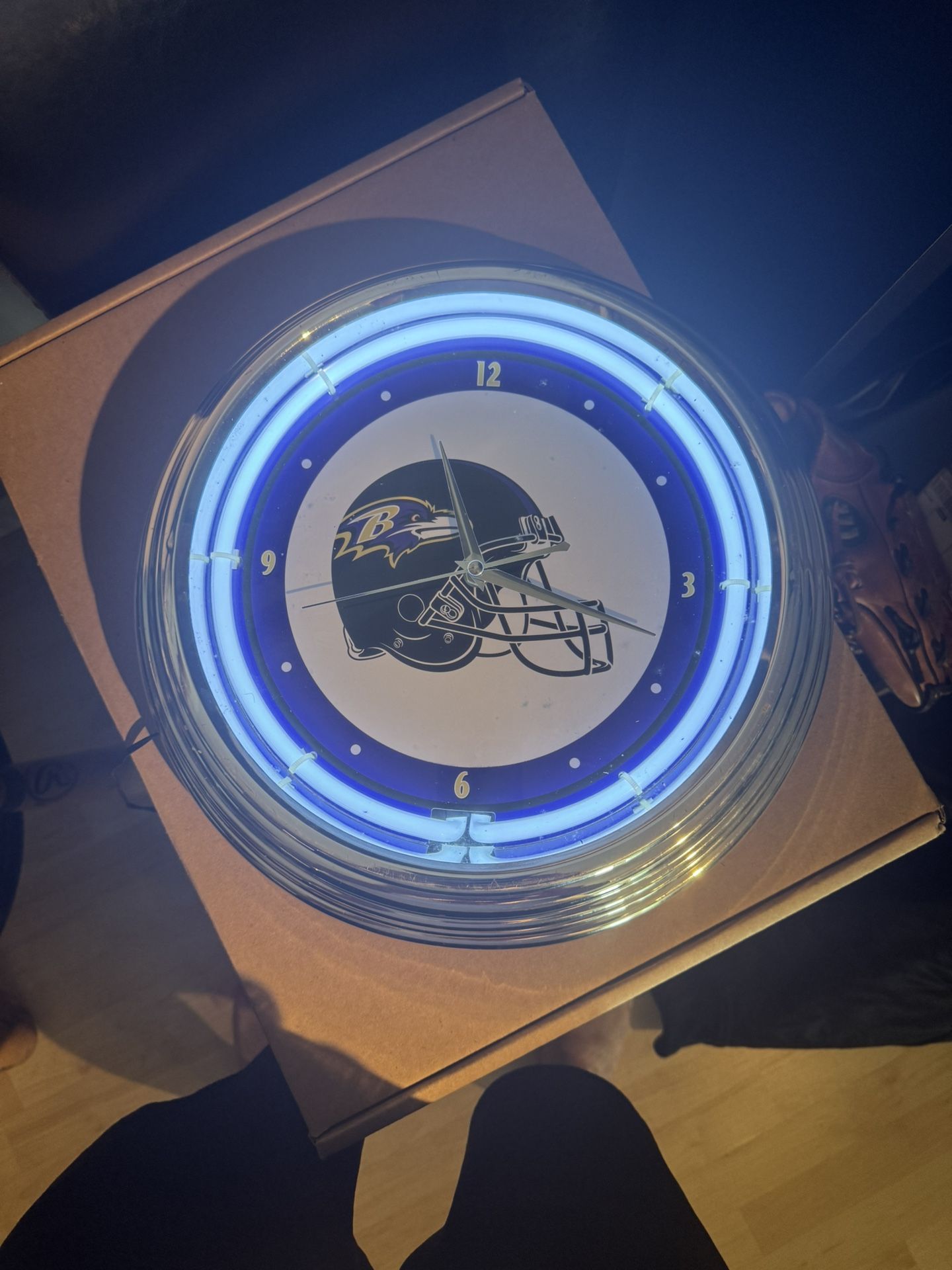 Ravens Neon Clock