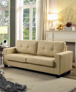 Tan Tufted Sofa ~BRAND NEW~