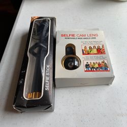 Selfie stick for cell phone and cam lens