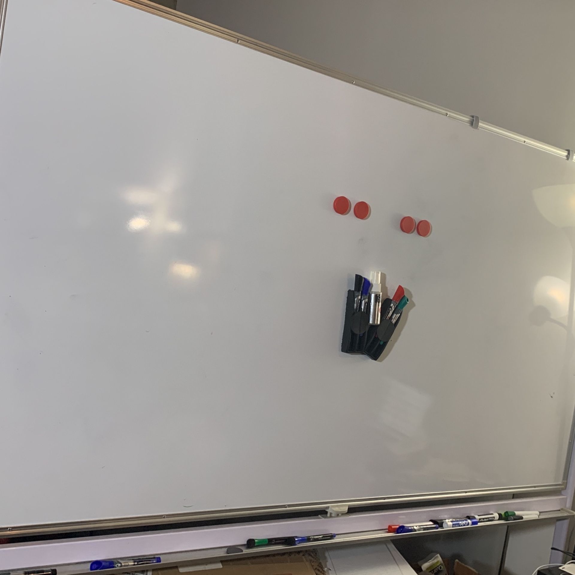 Dry Erase Board with Stand - 72x40 Double Sided Large Standing White Board, Mobile Whiteboard on Wheels for Home Classroom Office