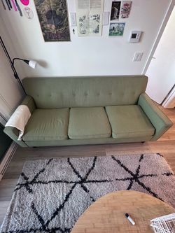 Midcentury Modern Green Sofa