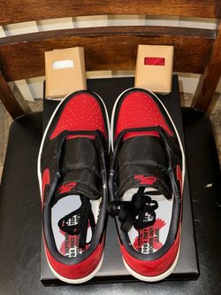 NEW NIKE AIR JORDAN 1 RETRO LOW OG Sz 10.5 Banned Sneakers