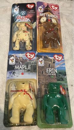 1999 TY BEANIE BABIES McDONALDS INTERNATIONAL BEARS LOT OF 4 MINT SEALED