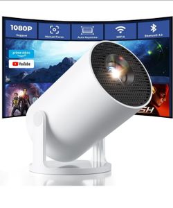 CLOKOWE Mini Projector with WiFi and Bluetooth, Built-in Apps