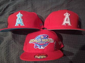 New Era Angels MLB Fitted Caps 7 3/4 $25 each Or 2 for $45