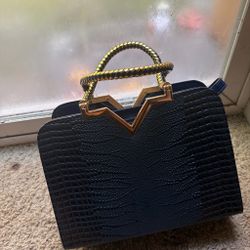 Title: Elegant Navy Blue Handbag for Women