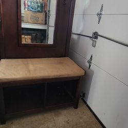 Mirror Bench With Storage At Bottom