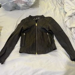 Black diesel women’s leather jacket 