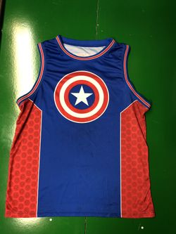 Marvel Captain America basketball jersey