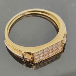 18k Gold Ring 3 Grams Size 8 Sortija Anillo Solid 