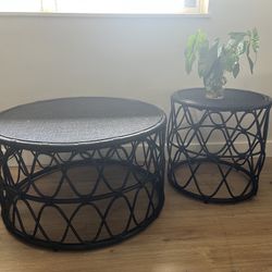 Beautiful Coffee Table And Matching Side Table