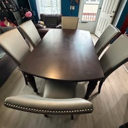 Dining table and chairs