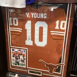 Longhorns Autographed Jersey Vince Young