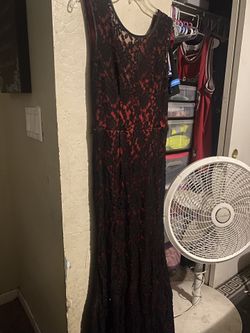 Long Black Red Dress