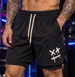 Men’s black rave shorts size medium