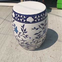 Outdoor White Garden Stool 