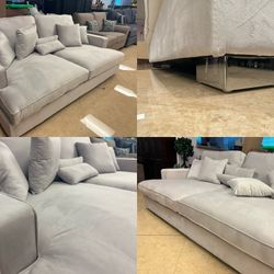 Oversize 🛋️ Luxurious Velvet Upholstered 