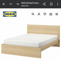 Ikea Malm Queen Bedframe With Skorva Support