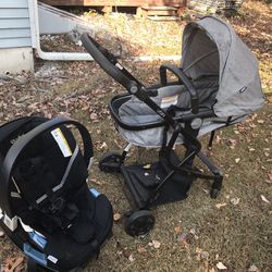 Like New Very Nice Removable Bassinet Stroller And Snap And Go Infant Car Seat Carrier With Base Everything For $125