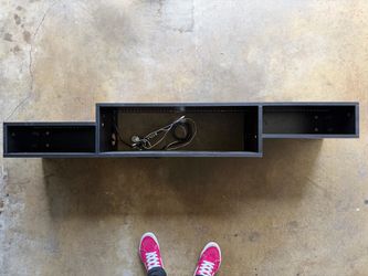Black Floating TV Media Console Shelf