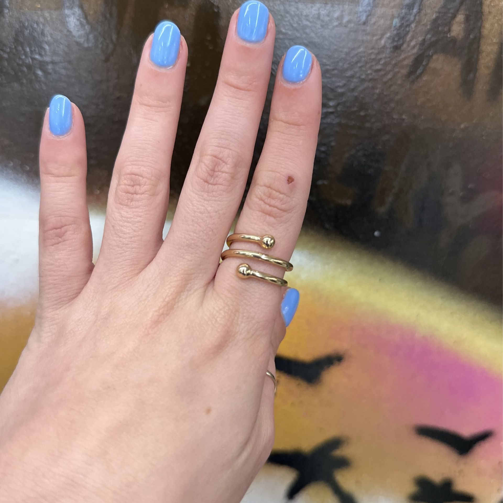 14kt Twisted Balls Ring