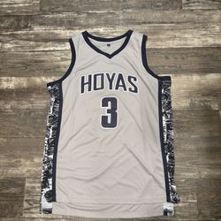 Allen Iverson (XL/2X) gray throwback Georgetown Hoyas college basketball jersey