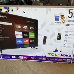 Brand NEW In Box 55” TCL Roku Smart TV!