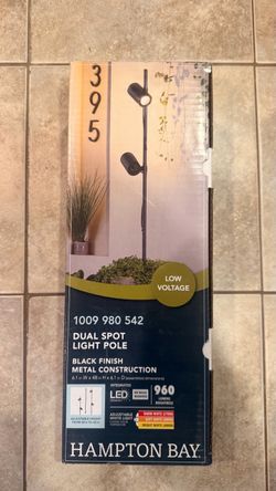 Hampton Bay 480 Lumen Low Voltage Black LED Outdoor Spotlight