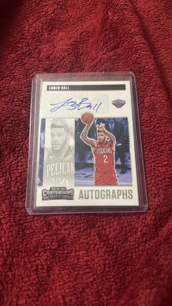 Lonzo Ball Panini Contenders Auto Card New Orleans Pelicans