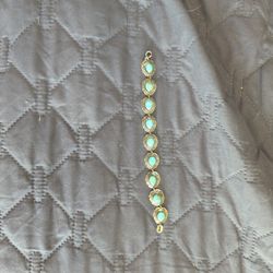 QT Quoc Sterling Silver Southwestern Etched Turquoise Concho Bracelet 7" 12.5g