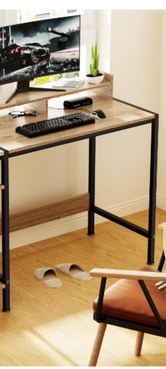 Computer Desk - 32” Gaming Desk, Home Office Table with Storage, Desk with Monitor Stand, Adjustable Storage Space, Modern Design Table is New.