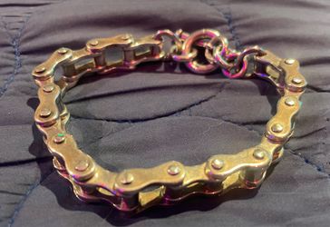 925 silver bike link bracelet 8”