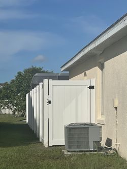 White Vinyl Fence 