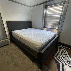 Dark Grey Bed Frame 