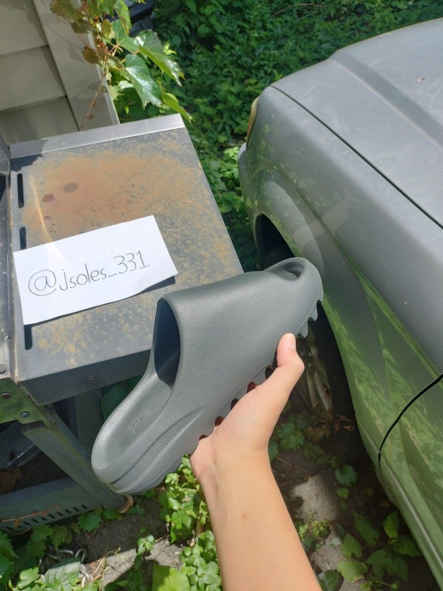 Dark Onyx Yeezy Slides