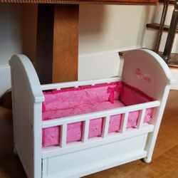 American Girl Bitty Baby Doll Crib With Storage Drawer  $75