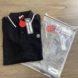 AAPE By BAPE HEART LOGO POLOS