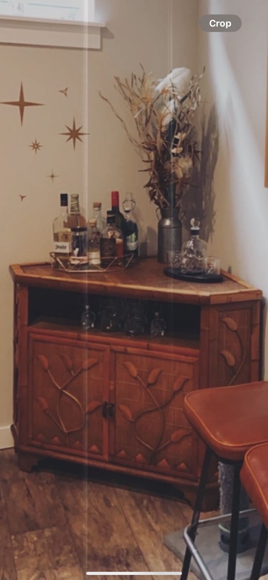 Vintage Corner Bar/media Cabinet