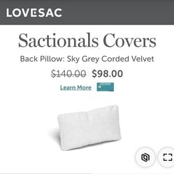 Lovesac Sactional back pillow