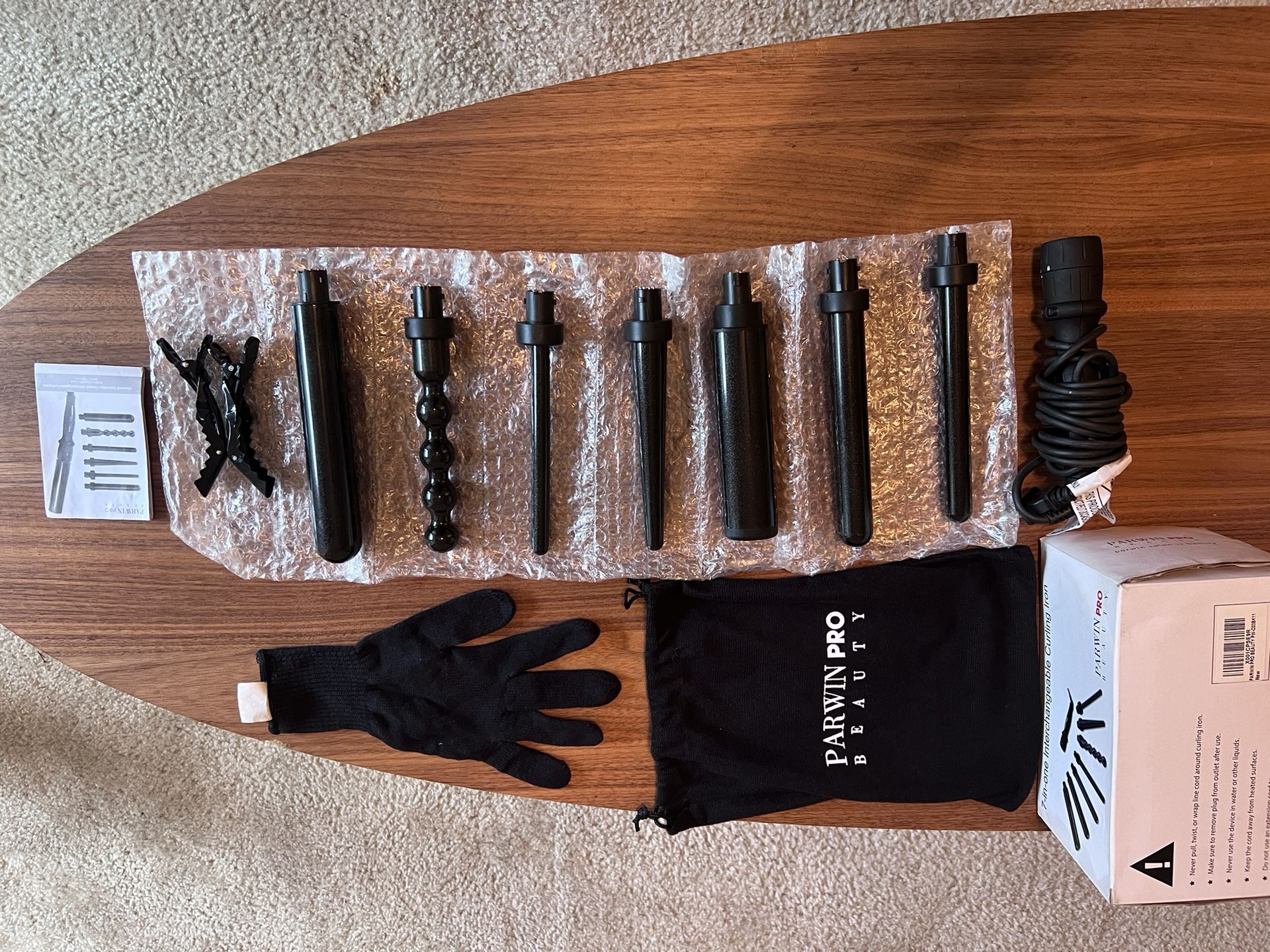 Curling Iron Wand Set 7 In 1