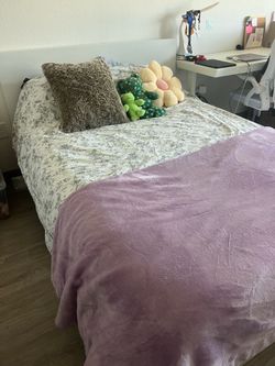 Malm Bed Ikea and mattress + 2 storage units