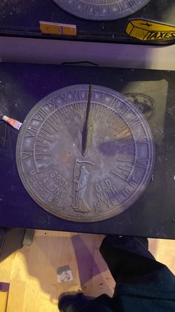 Cast Iron Sundial with Grim Reaper Design